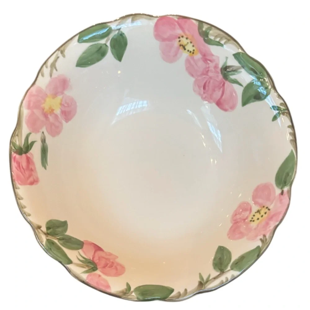 Franciscan Desert Rose Large Serving Vegetable Bowl 9” Rare Vintage Hand Painted
